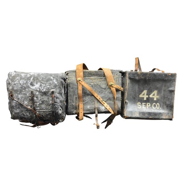 GROUP OF 7 CIVIL WAR KNAPSACKS.