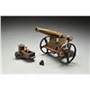 Image 1 : BRASS MUZZLELOADING CANNON WITH CARRIAGE & LIMBER.