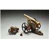 Image 2 : BRASS MUZZLELOADING CANNON WITH CARRIAGE & LIMBER.