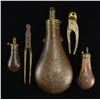 Image 1 : EARLY US POWDER FLASKS & BULLET MOLDS.