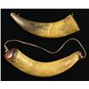 Image 1 : TWO 19TH CENTURY POWDER HORNS.