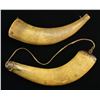 Image 2 : TWO 19TH CENTURY POWDER HORNS.