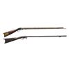 Image 1 : 2 AMERICAN UNDERHAMMER PERCUSSION RIFLES.