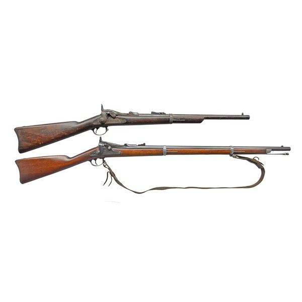 SPRINGFIELD 1866 2ND ALLIN & 1884 TRAPDOOR RIFLES.