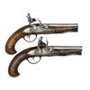 Image 1 : GOOD PAIR OF ITALIAN FLINTLOCK POCKET PISTOLS BY