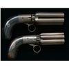 Image 2 : 2 MARIETTE BREVETE RING TRIGGER PEPPERBOX PISTOLS.