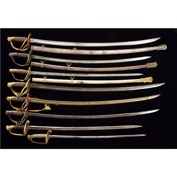 8 AMERICAN MILITARY SWORDS.