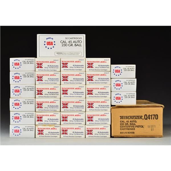 LARGE GROUP OF 45 ACP AMMUNITION