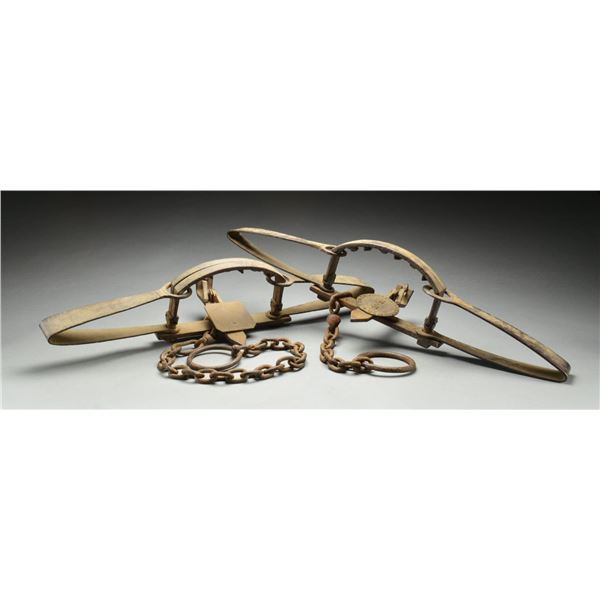 2 IRON BEAR TRAPS.