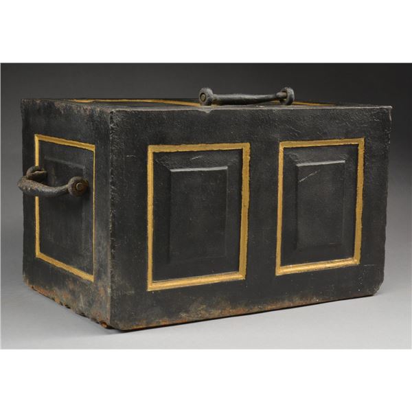 OLD WEST STEEL STRONG BOX.