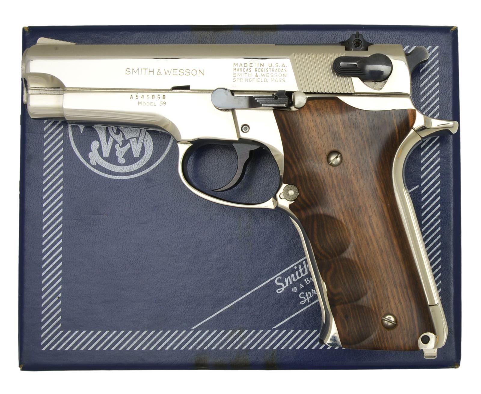 SMITH & WESSON MODEL 59 SEMI AUTO PISTOL. - Poulin Auctions