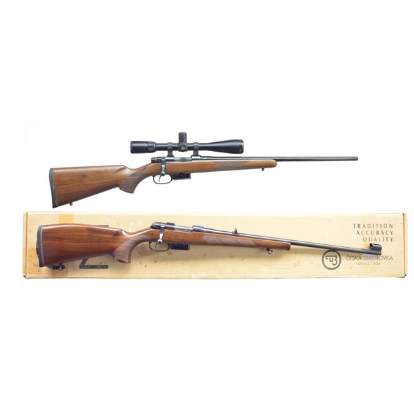 2 CZ MODEL 527 BOLT ACTION RIFLES.
