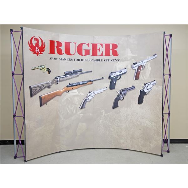 LARGE CASED RUGER GUN SHOW DISPLAY.