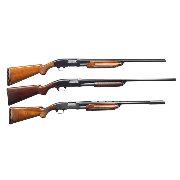 3 REMINGTON MODEL 31 PUMP SHOTGUNS.
