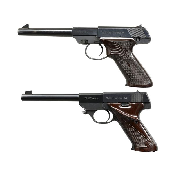 2 HI STANDARD SEMI AUTO PISTOLS.