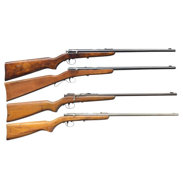 4 HAMILTON RIMFIRE BOLT ACTION RIFLES.