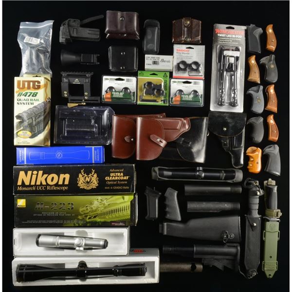 MISC. PARTS, BOXES, SCOPES, GRIPS, ETC.