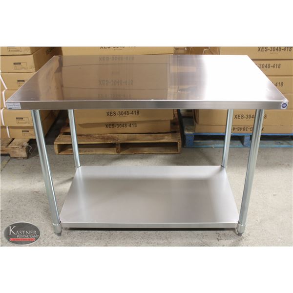 NEW 30"X48"X34" STAINLESS STEEL WORKTABLE W/