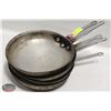 LOT OF 5 COMMERCIAL GRADE FRYING PANS