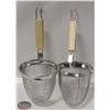 Image 1 : 2 NEW S/S MESH / PERFORATED PASTA BASKETS
