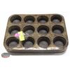 Image 1 : LOT OF SIX- 12 CUP ALUMINIUM MUFFIN PAN