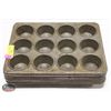 Image 1 : LOT OF SEVEN- 12 CUP ALUMINIUM MUFFIN PAN