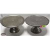 GROUP OF TWO 12" STEEL SERVING/DISPLAY STANDS