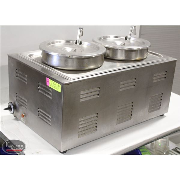 COUNTERTOP ELECTRIC SOUP OF FOOD WARMER W/ INSERTS