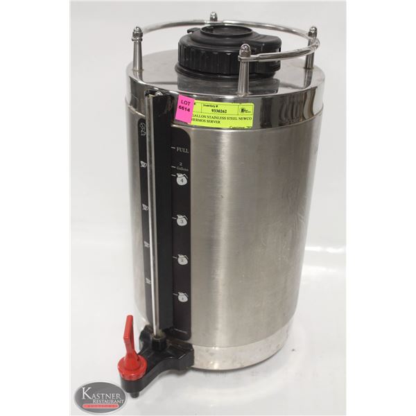 2 GALLON STAINLESS STEEL NEWCO THERMOS SERVER