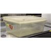 Image 1 : LARGE CLEAR PASTIC TOTE BOX W/ LID