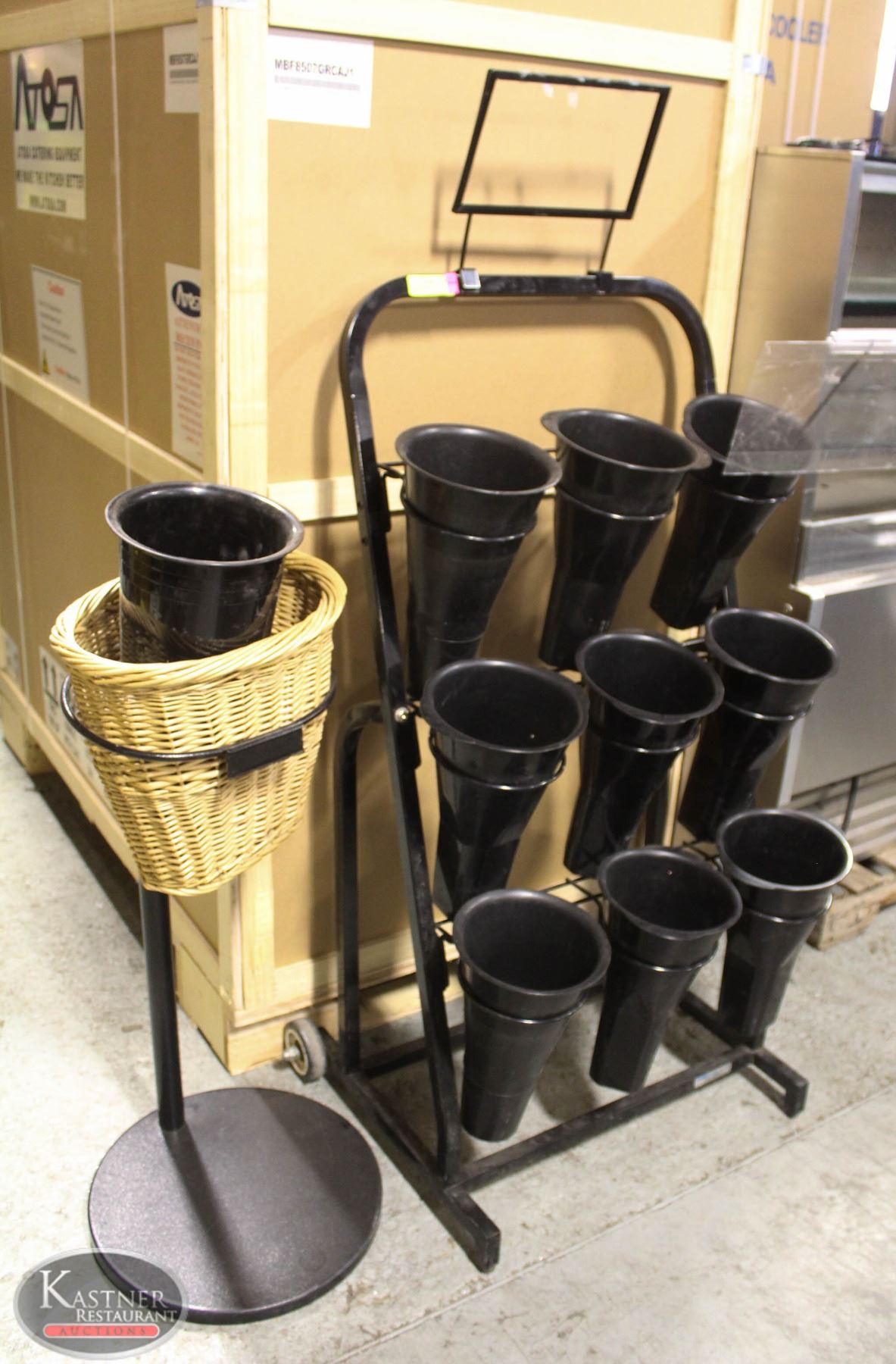 9 Bucket Display Rack CUT FLOWERS DISPLAY RACK WITH 9 BUCKETS
