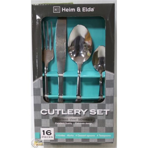 NEW 16PC HEIM & ELDA STAINLESS STEEL CUTLERY SET