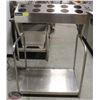 Image 1 : 10 SLOT STAINLESS STEEL CUTLERY / UTENSIL STAND W/