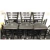 Image 1 : LARGE GROUP OF 19 BLACK METAL VINYL DINING CHAIRS