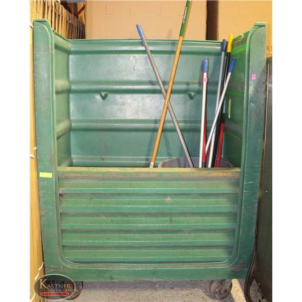 LARGE PLASTIC UTILITY CART 47  X 28  X 64.5 