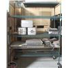 5' GREEN WIRE STORAGE RACK ON HD CASTORS - 4 TIER