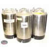 3 STAINLESS STEEL PRESSURE CONTAINERS- 3 GALLON