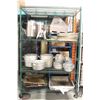 Image 1 : 3' GREEN WIRE STORAGE RACK ON HD CASTORS - 4 TIER