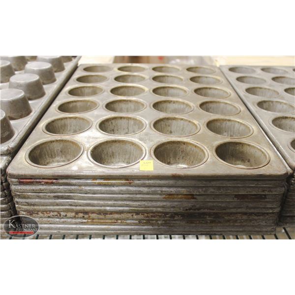 LOT OF 10 COMMERCIAL 24 CUP MUFFIN PANS