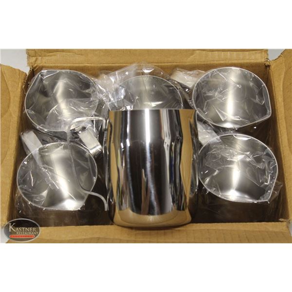 CASE OF 6 NEW JOHNSON ROSE 14 OZ FROTHING PITCHERS