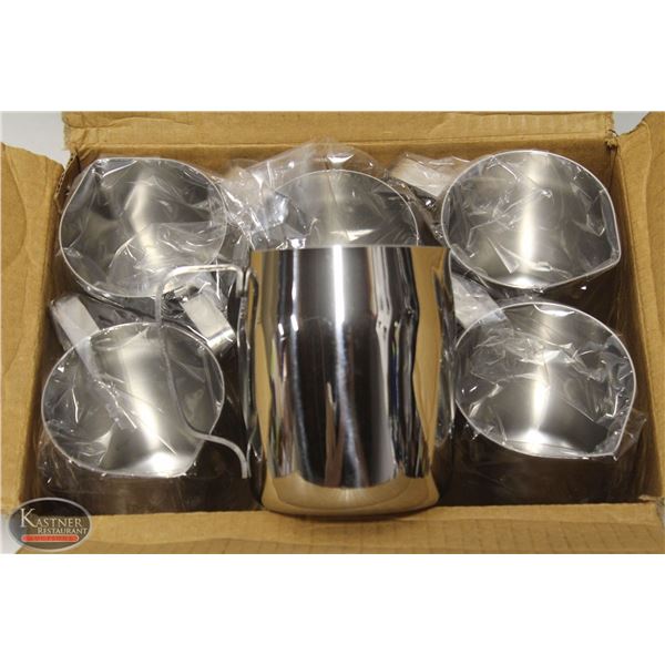 CASE OF 6 NEW JOHNSON ROSE 14 OZ FROTHING PITCHERS