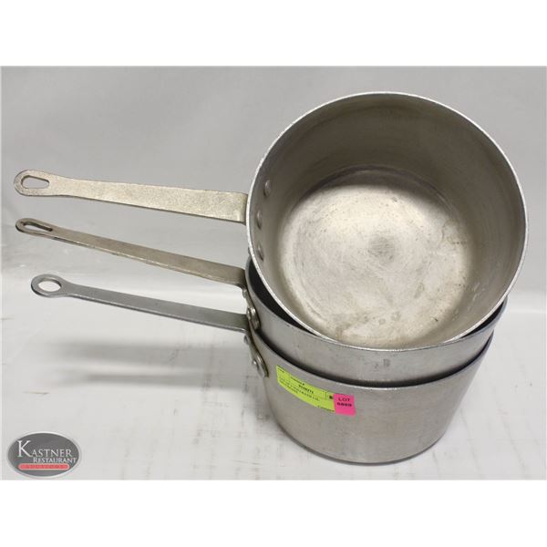 LOT OF 3 VOLLRATH 3.5L SAUCEPANS