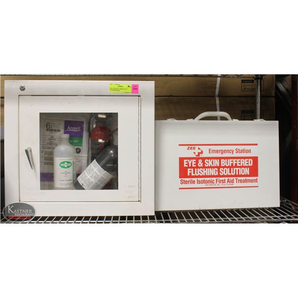 WALL MOUNT CABINATE W/ 2 EXTINGUISHERS