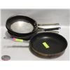 Image 1 : LOT OF FOUR 10" FRYING PANS