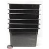 Image 1 : LOT OF SIX- 1/3 SZ CAMBRO BLACK POLYCARB INSERTS