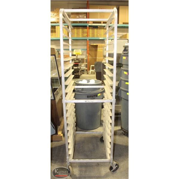 ALUMINUM COMMERCIAL BAKERS RACK ON CASTORS