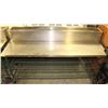 Image 1 : 6' STAINLESS STEEL TOP PREP TABLE ON CASTERS