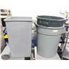 Image 1 : LOT 3 ASSORTED TRASH CANS INCL: 2 - 20 GALLON TRAS