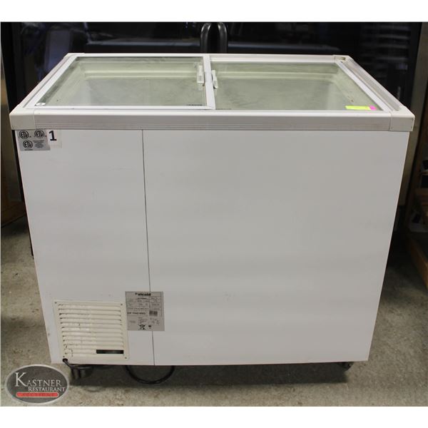 CELCOLD GLASS TOP ICE CREAM FREEZER 128W