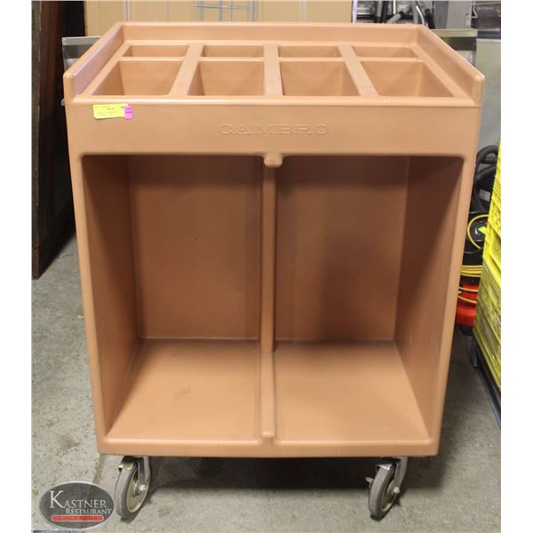 CAMBRO CUTLERY AND CONDIMENT CART